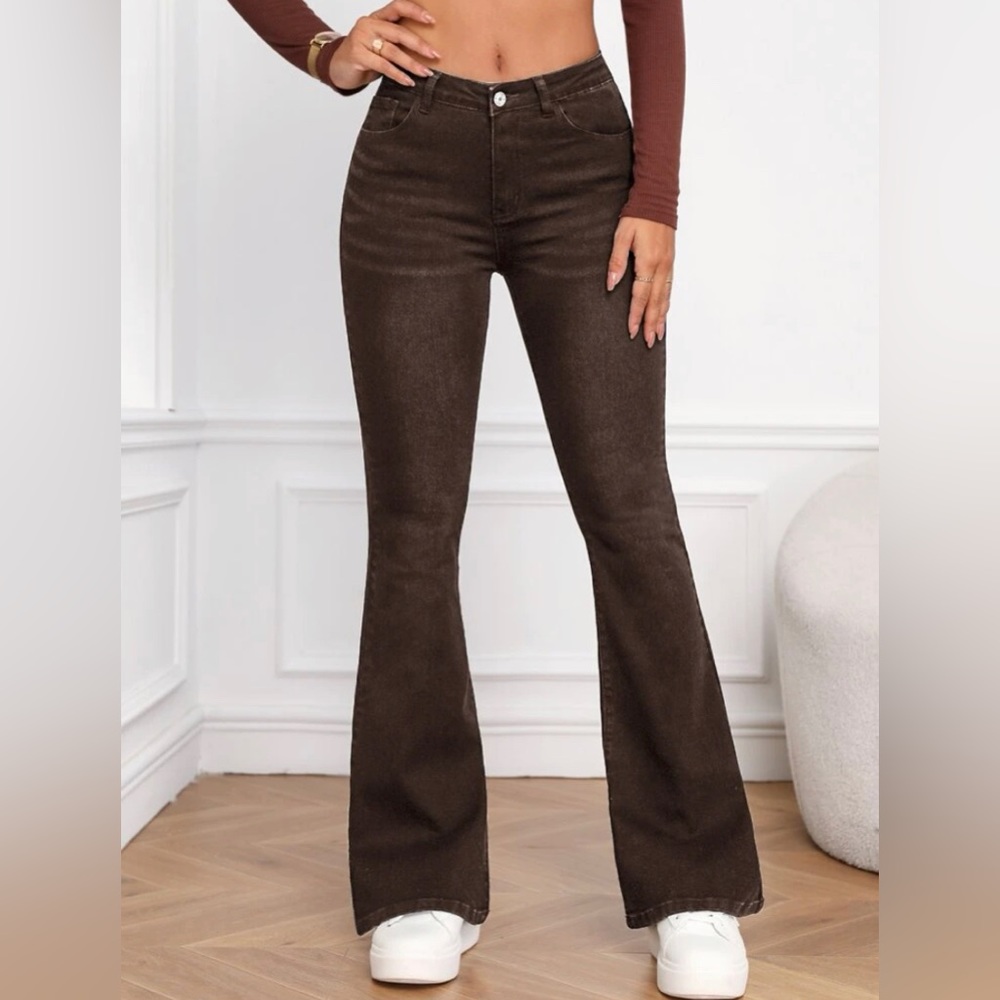 Brown L Flared jeans